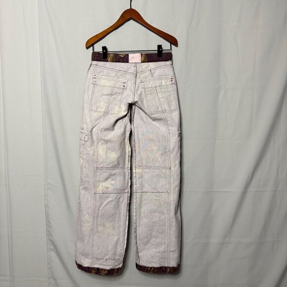 REVICE Purple Cargo Flare Jeans - Picture 11 of 15